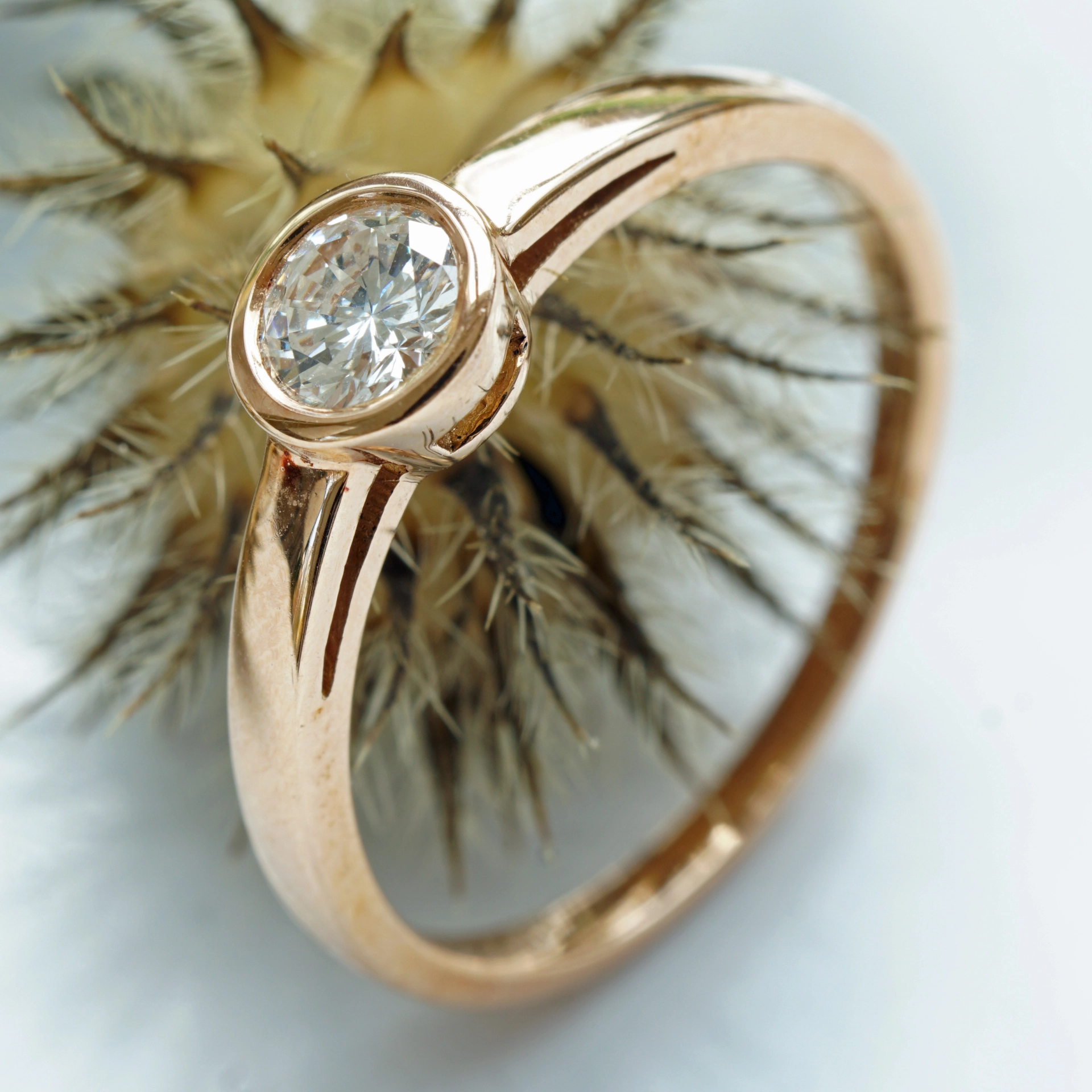 Solitär Diamond Ring 18 kt Yellowgold 0.20 ct TW VS