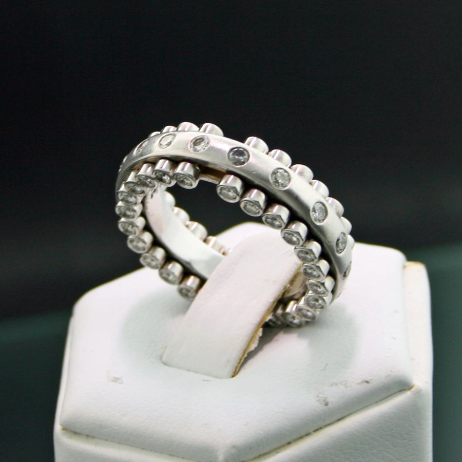 Drehbarer Memoire Ring-Vollschliffbrillanten-1.50 ct-750er-Gold