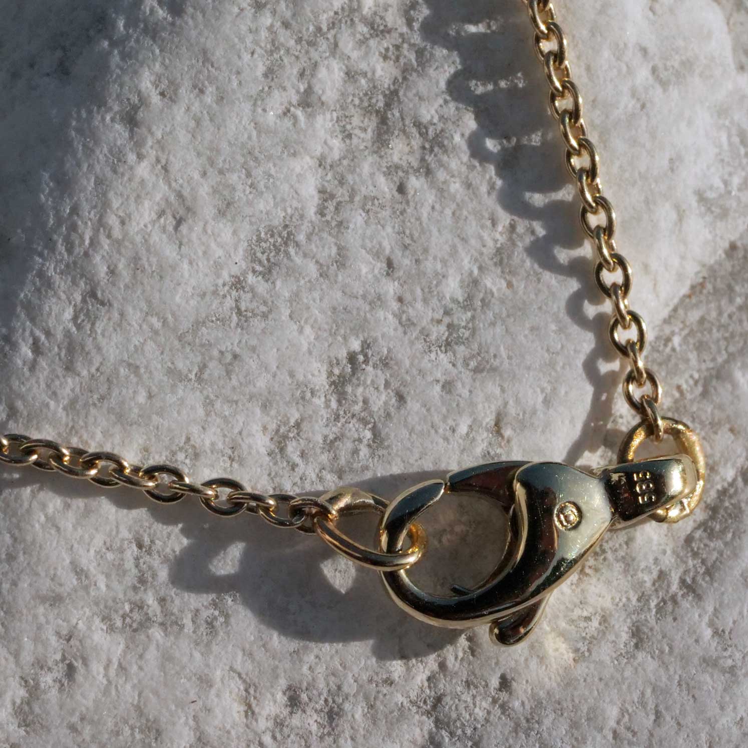 Brilliant Necklace by Silhouette Jewellery Pforzheim in 585 Yellow Gold 0.06 ct W SI