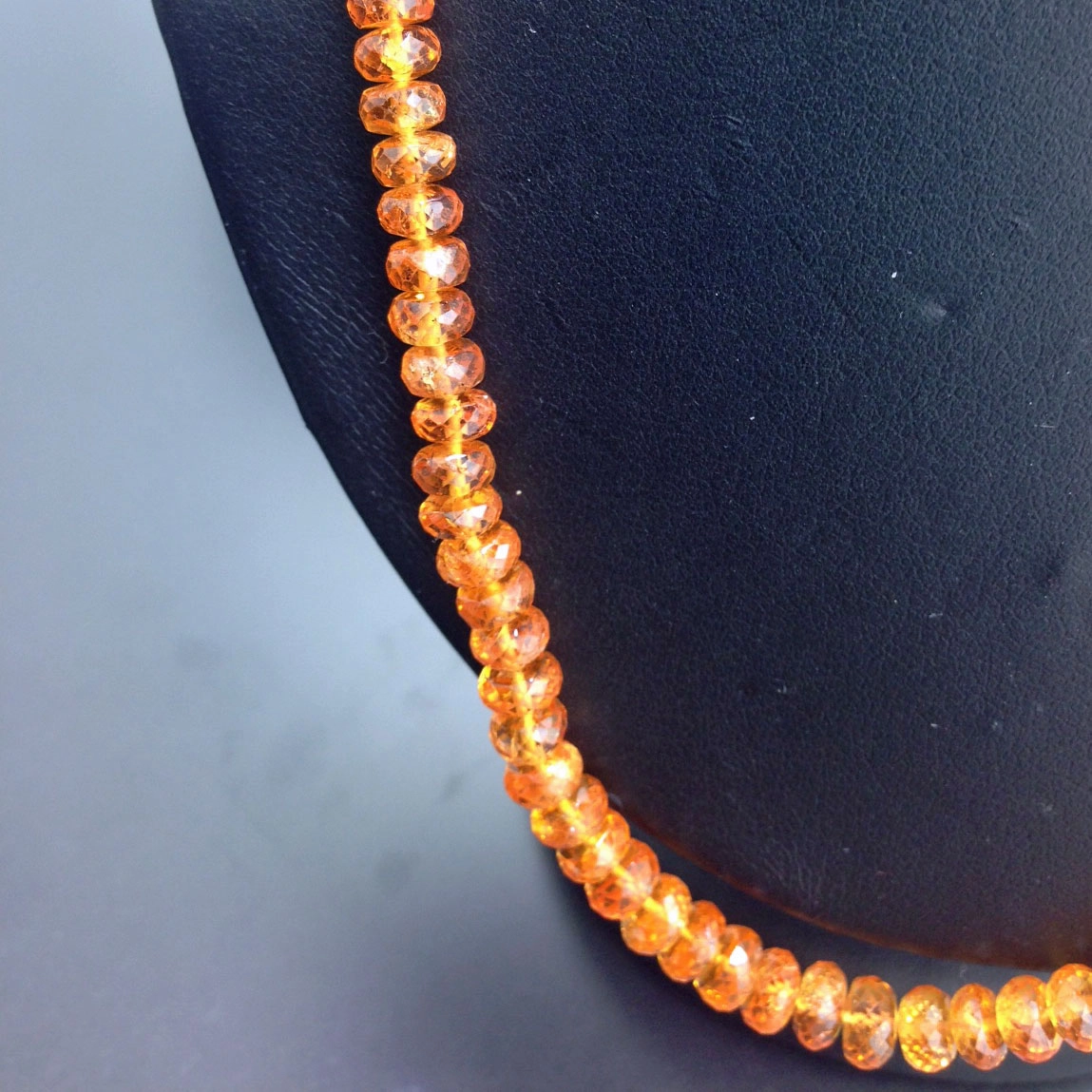 Mandaringranat-Collier,585er-Gold,14 kt Gelbgold