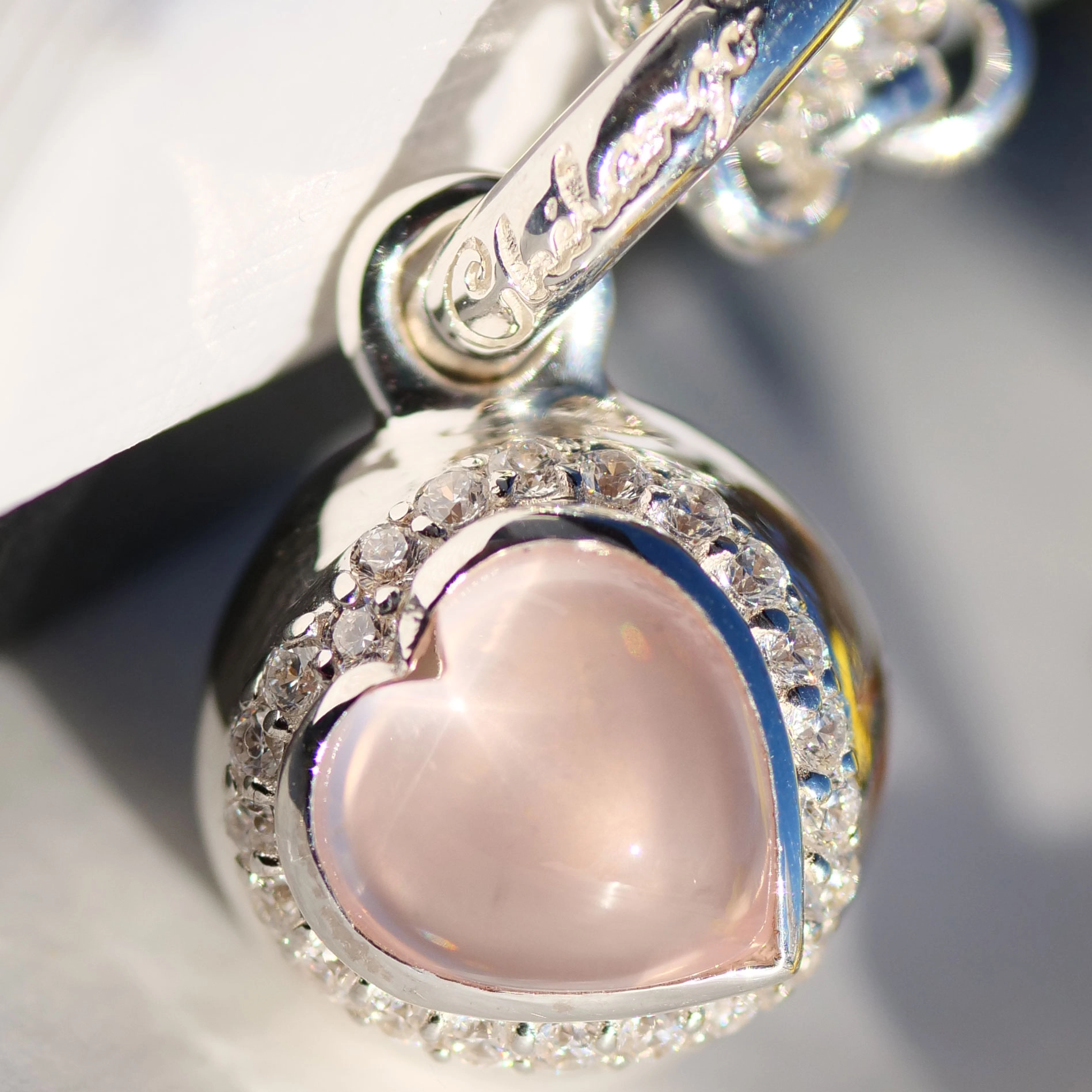 The best Silver Jewelery forever....Heartball with Rose Quartz