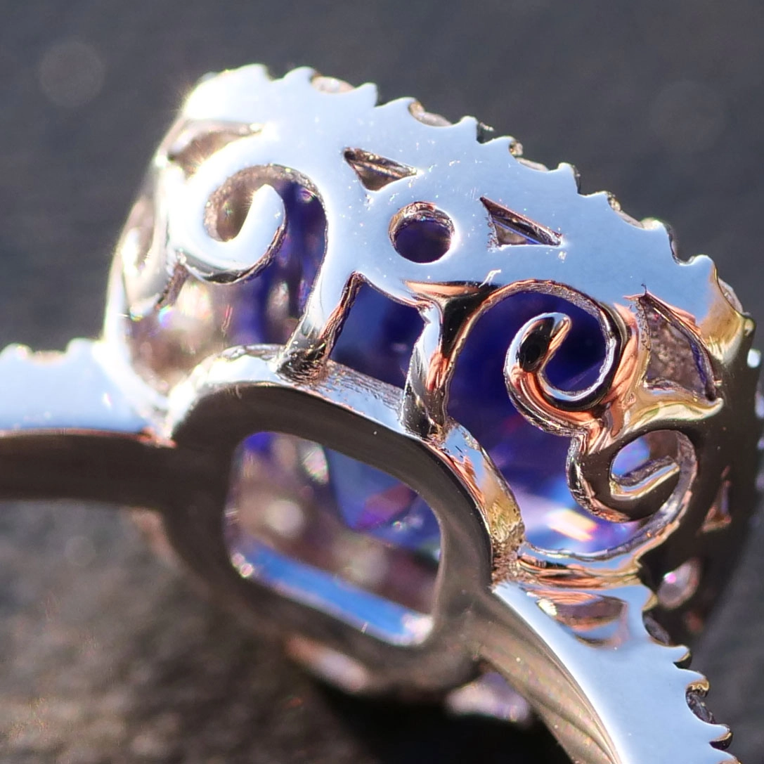 Tanzanite Ring with Diamonds....Luxury Mood