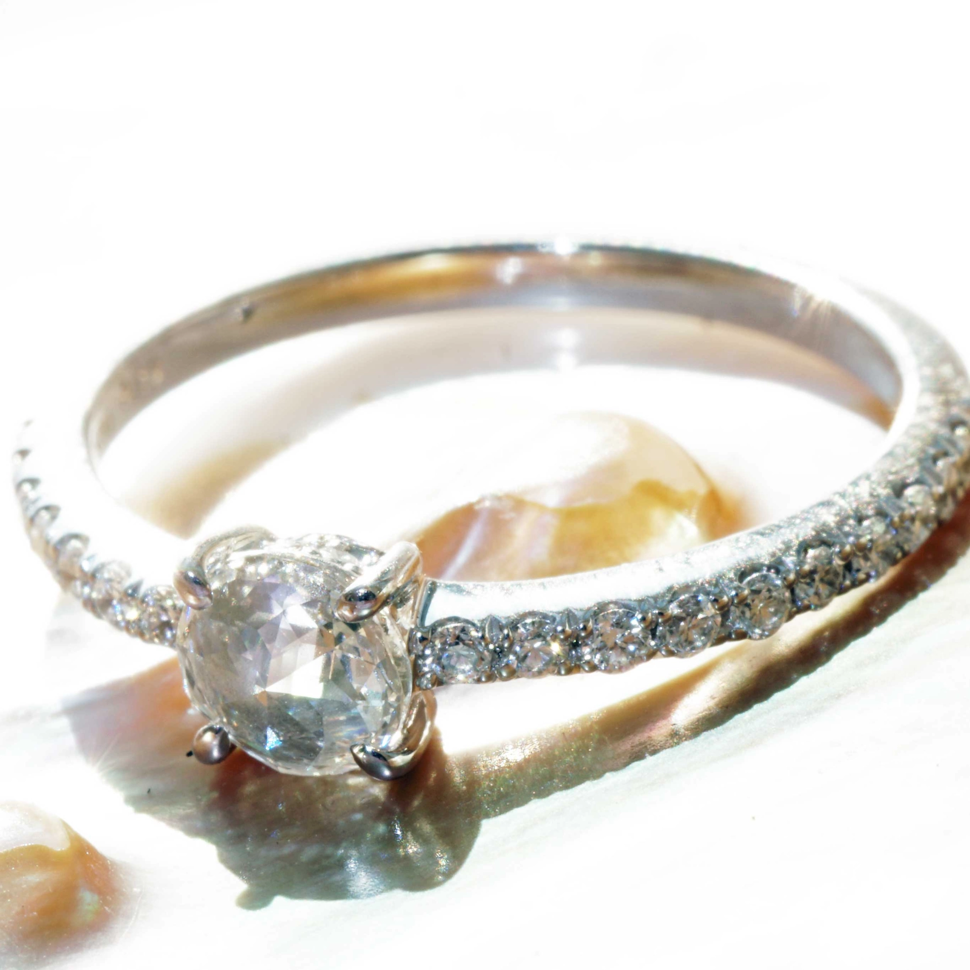 Diamond Ring 750 Whitegold 0.29 0.20 ct Understatement Ring 