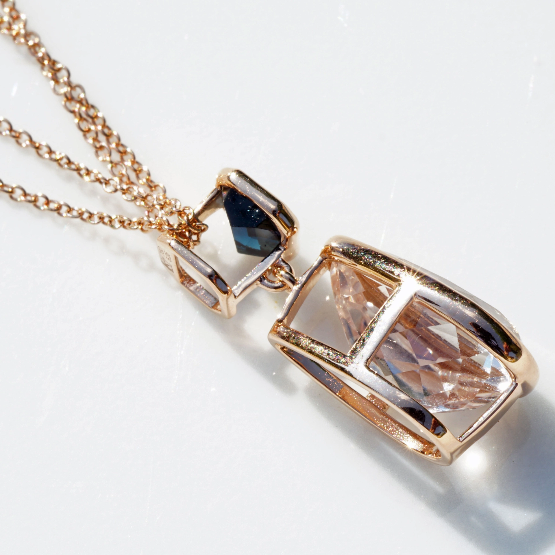 Blue-pink Color sensation....kunzite and indigolith