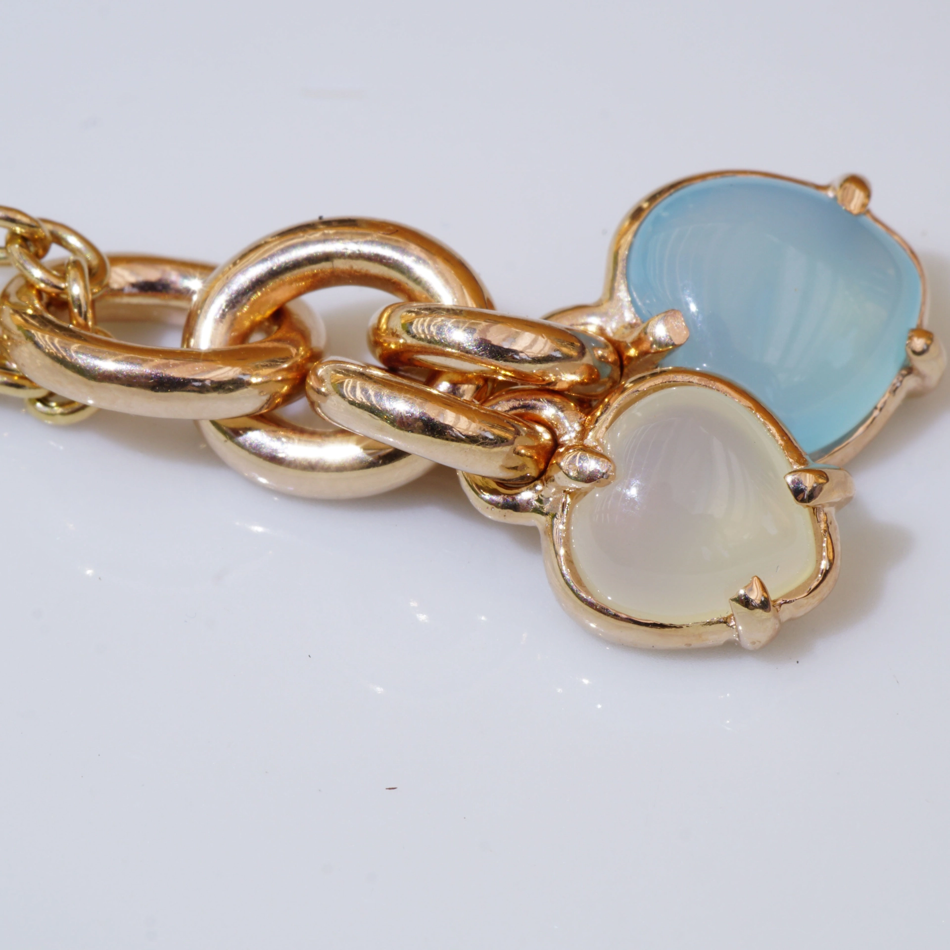 The best Silver Jewelery forever....Double Hearts with Calcedony