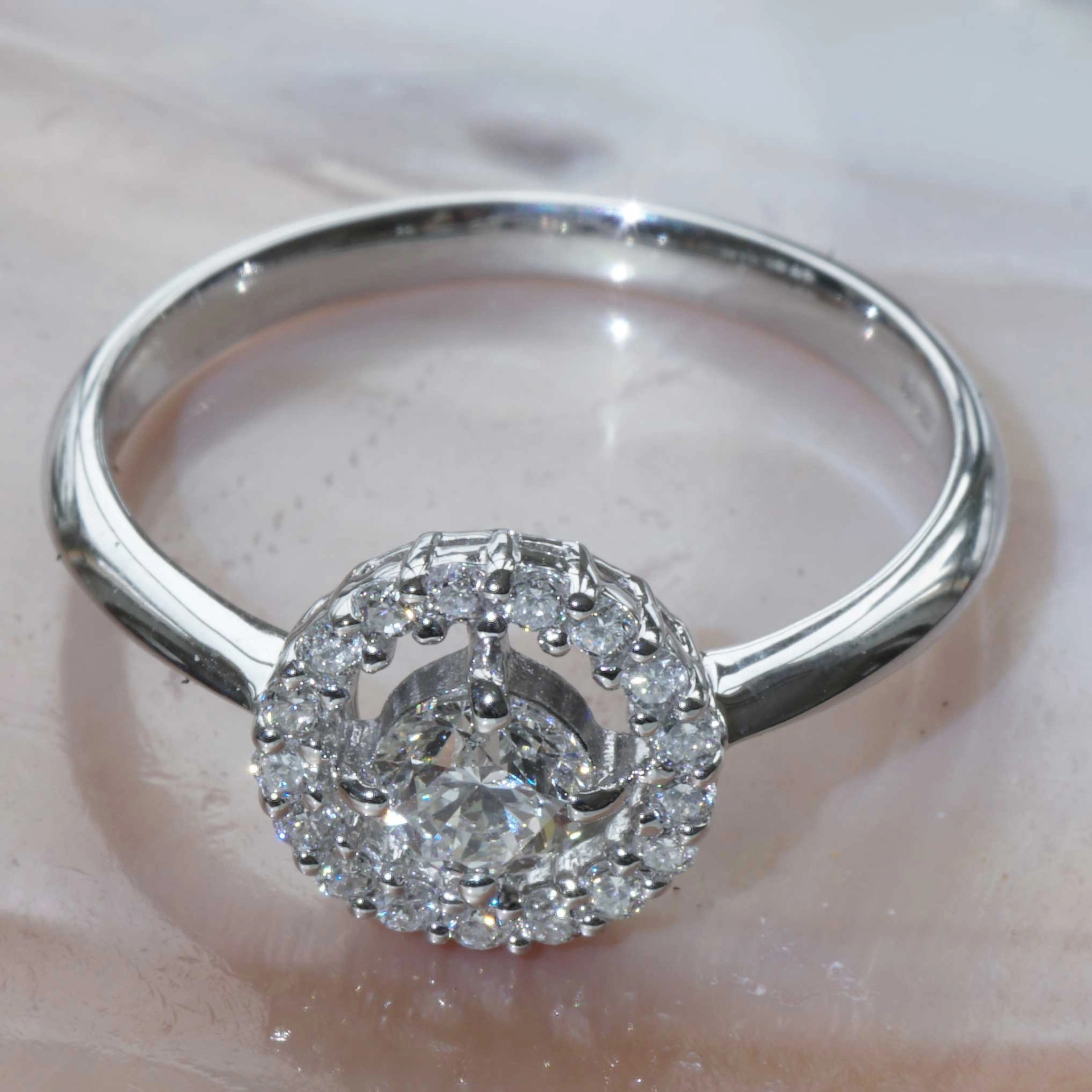 A third Carat Dream Ring...Brilliance and Grace...White Gold Jewelry