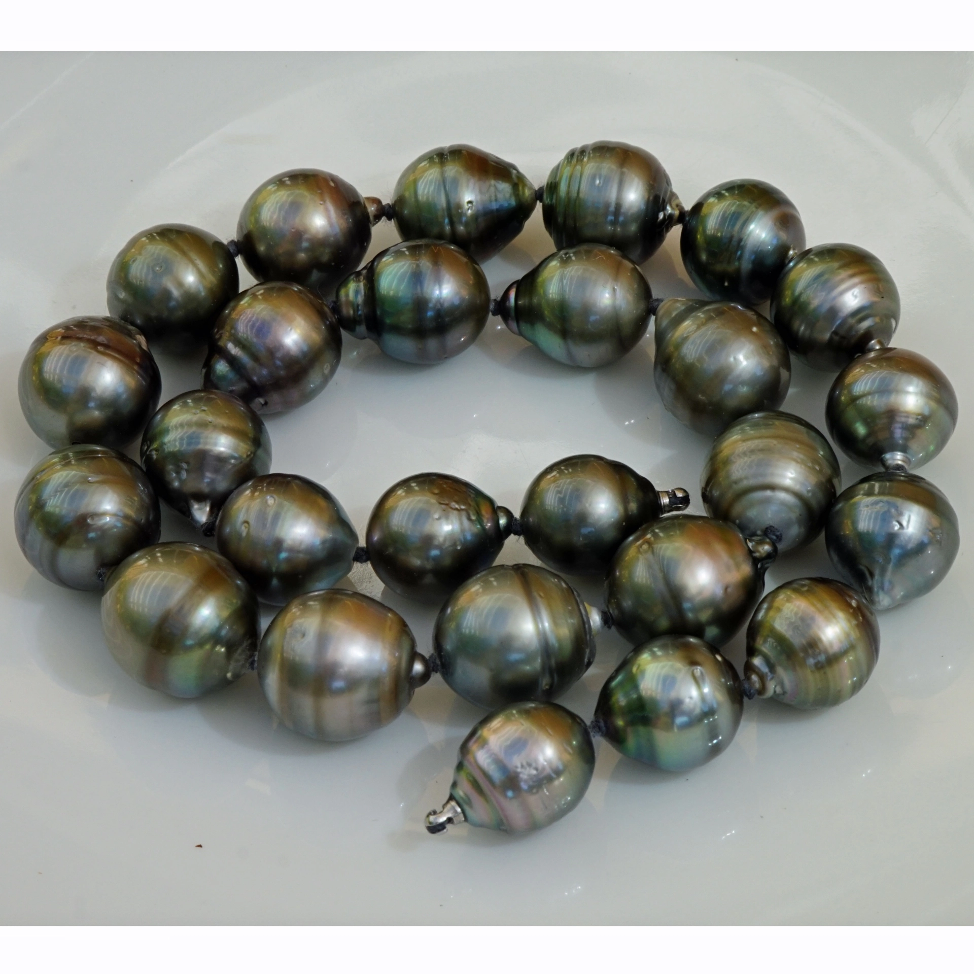 Representative Strand of baroque Tahiti cultured Pearls 12-15 mm