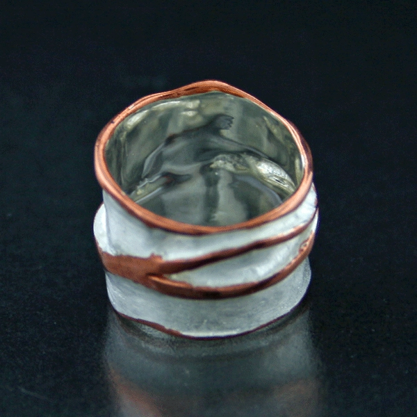 Avantgarde-Ring, 925/-Silber