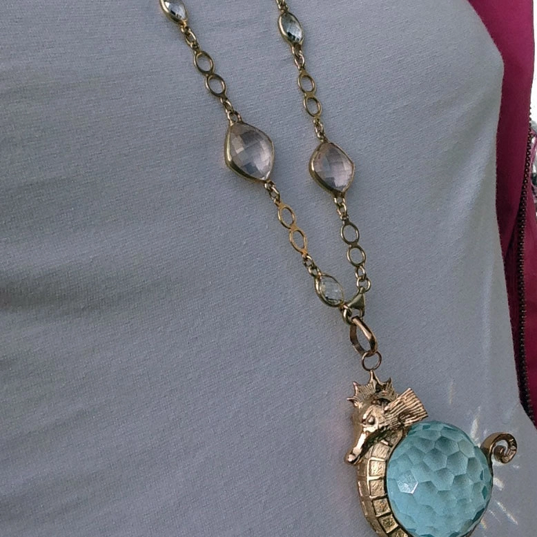 Lange Rosenquarzkette  Silber vergoldet Waffelschliff 90 cm lang