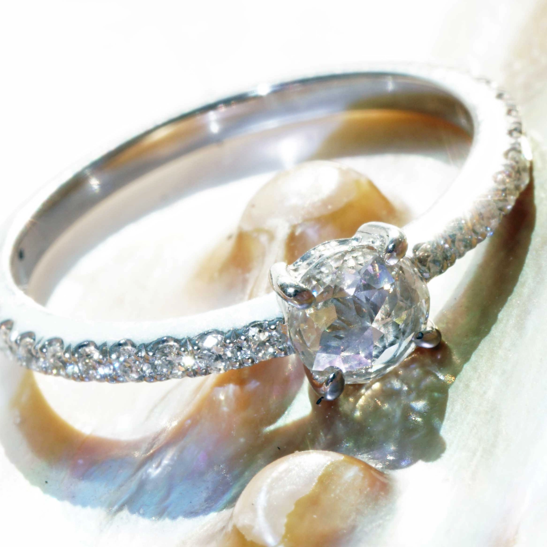Diamond Ring 750 Whitegold 0.29 0.20 ct Understatement Ring 