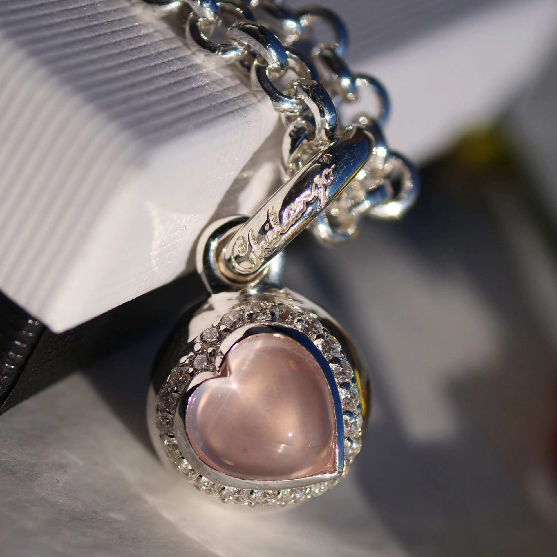 The best Silver Jewelery forever....Heartball with Rose Quartz