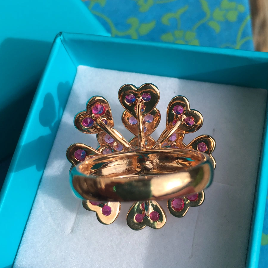 HEARTSHOWER Ring mit Rubinen,Turmalinen und Brillanten, 750er-Rosegold