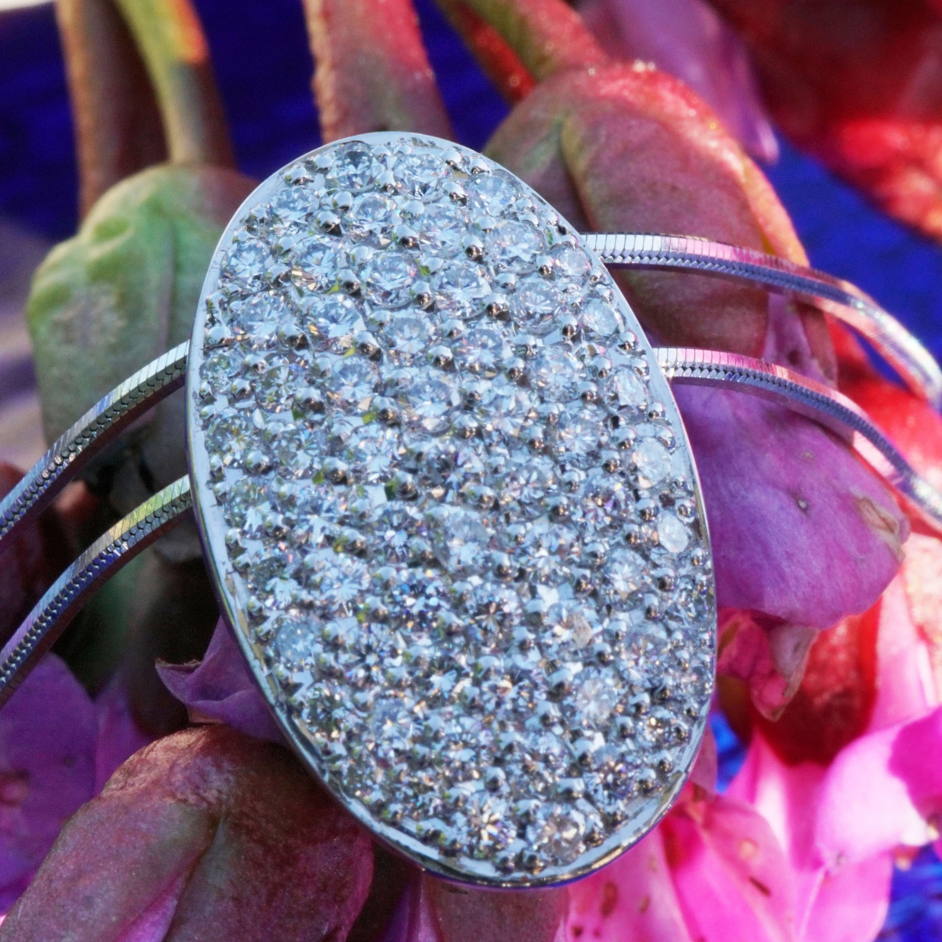 Collier BRILLANT 0.90 ct TW/VS 900er LUXUSVARIANTE PLATIN 15,6 Gramm