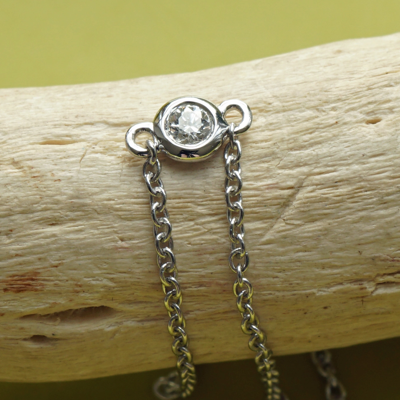Brillant Armband in 750er Weissgold 0.04 ct W VS...ideal auch zum Verlängern