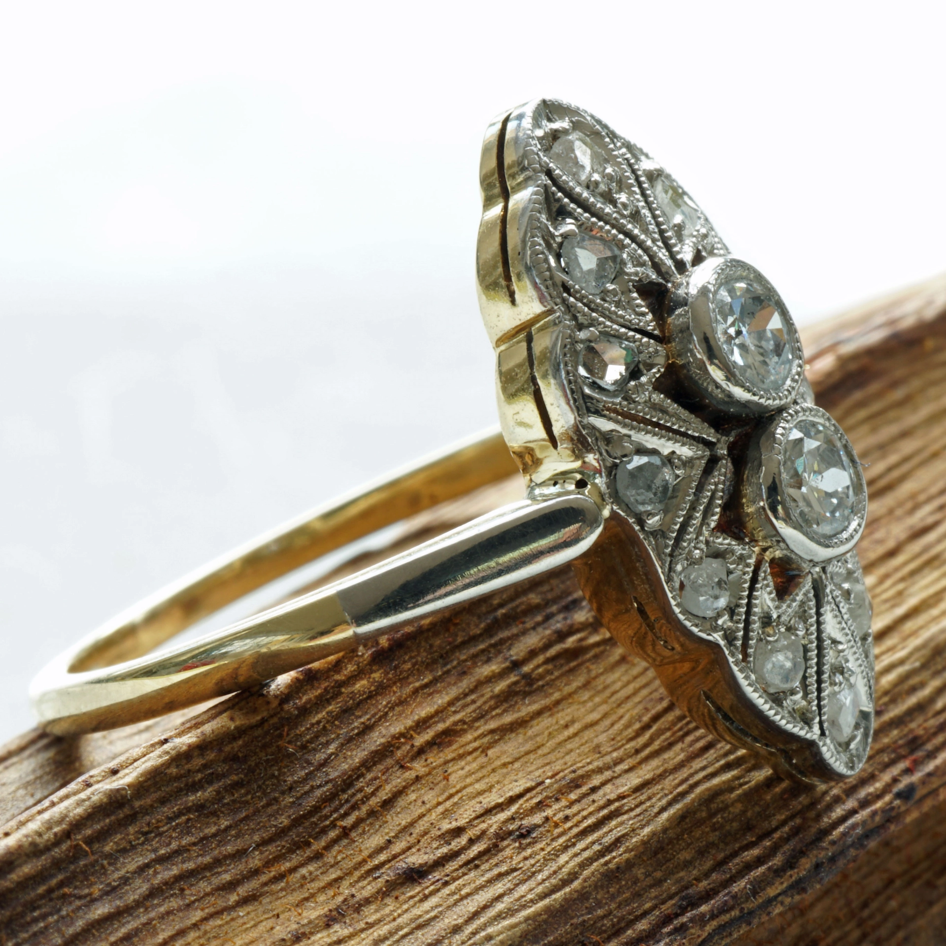 Art Deco Ring 1920-1930...Palladium and Diamonds...so elegant
