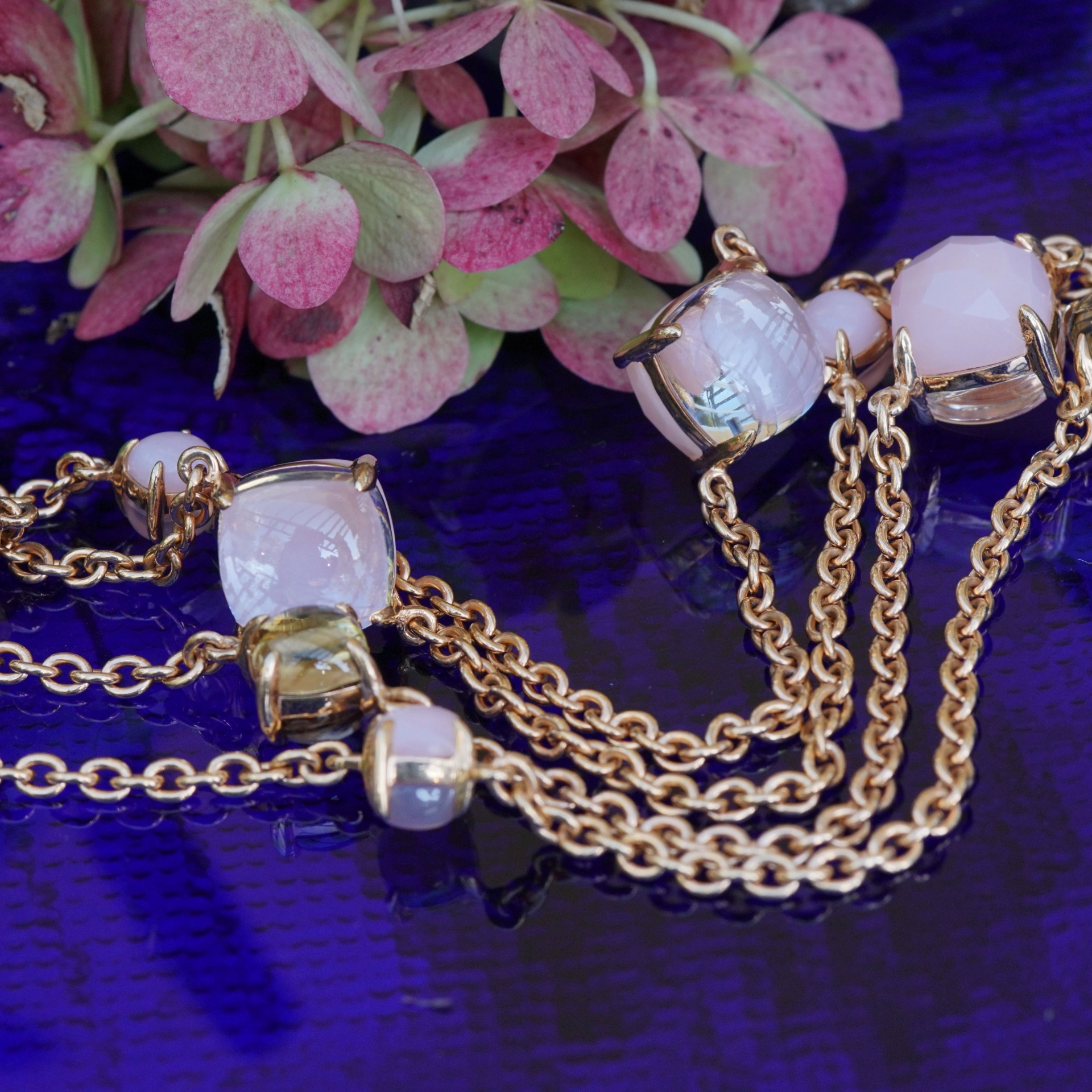 Chilango Jewelry Chain 100 cm 925 Silver rose gold-plated Chilango Grand Palais 