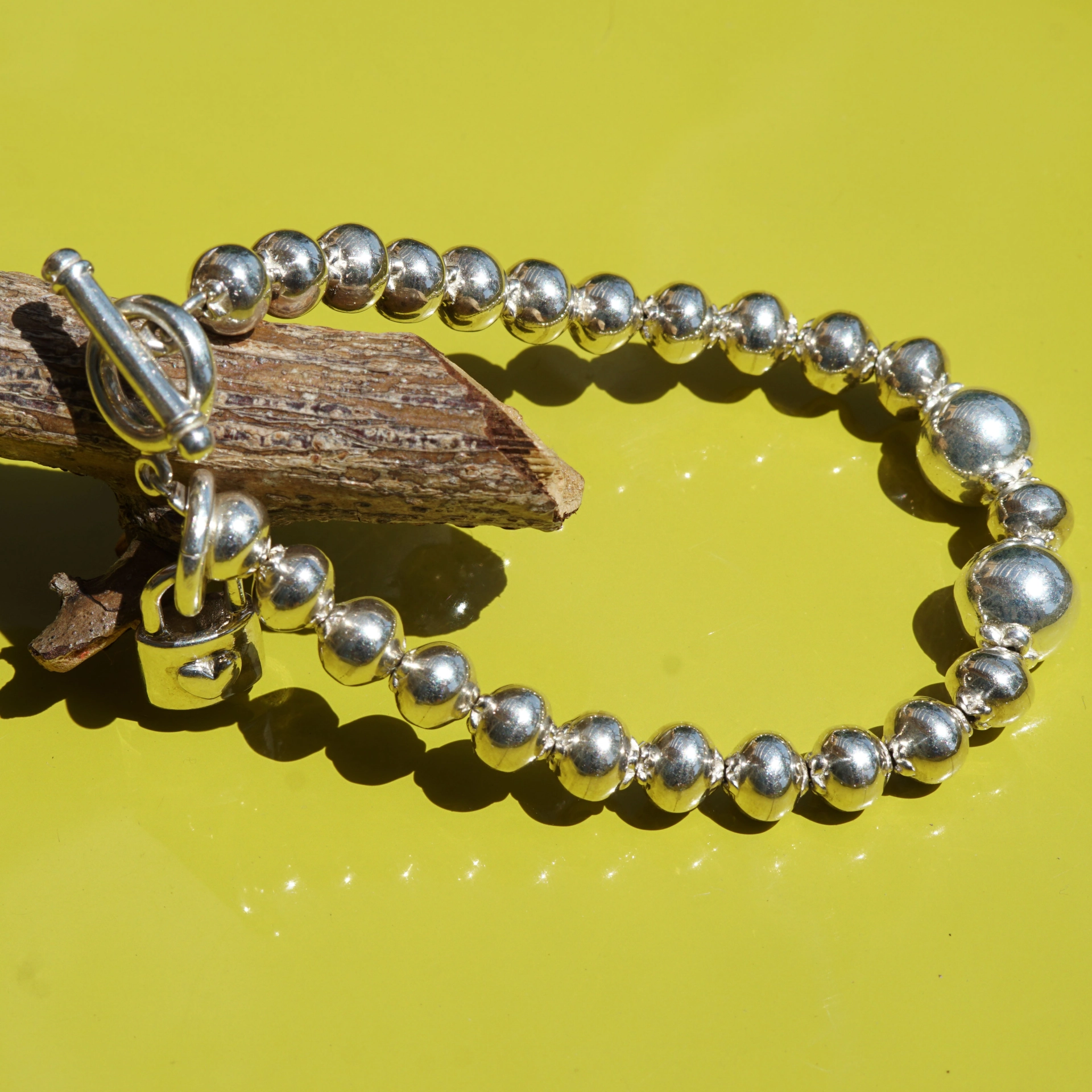 Original Chilango Armband Kugeldesign mit Zierschloss Anhänger 925er Silber tolles Design