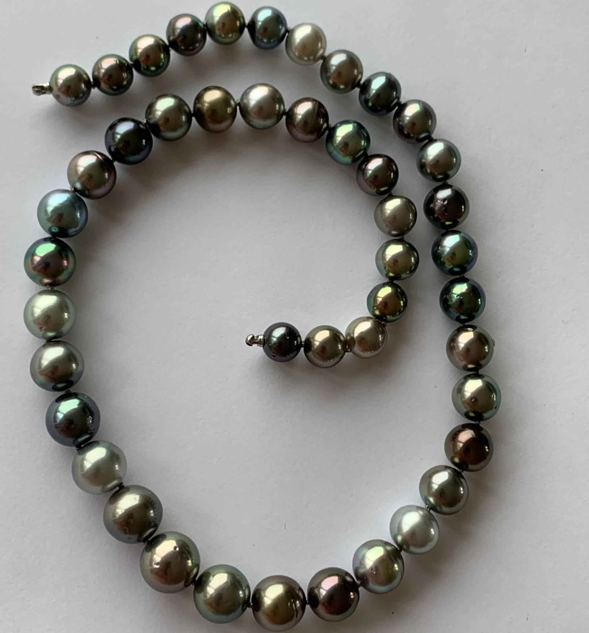 Tahiti Zuchtperl Collier 8-11 mm 45,5 cm Multicolor AA Wow Qualität