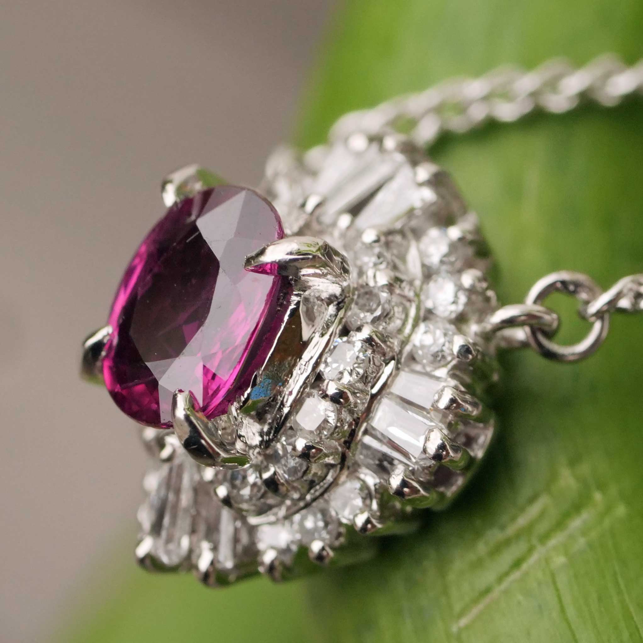 Ruby Solitaire Brilliant Petit Necklace 0.46 1.27 ct 850 Platinum TOP Quality Ruby Solitaire Brilliant Petit Necklace 0.46 1.27 ct 850 Platinum TOP Quality