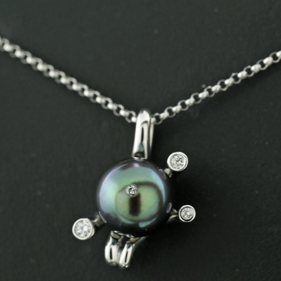 Tahiti Pearl Brilliant Pendant 750er White Gold