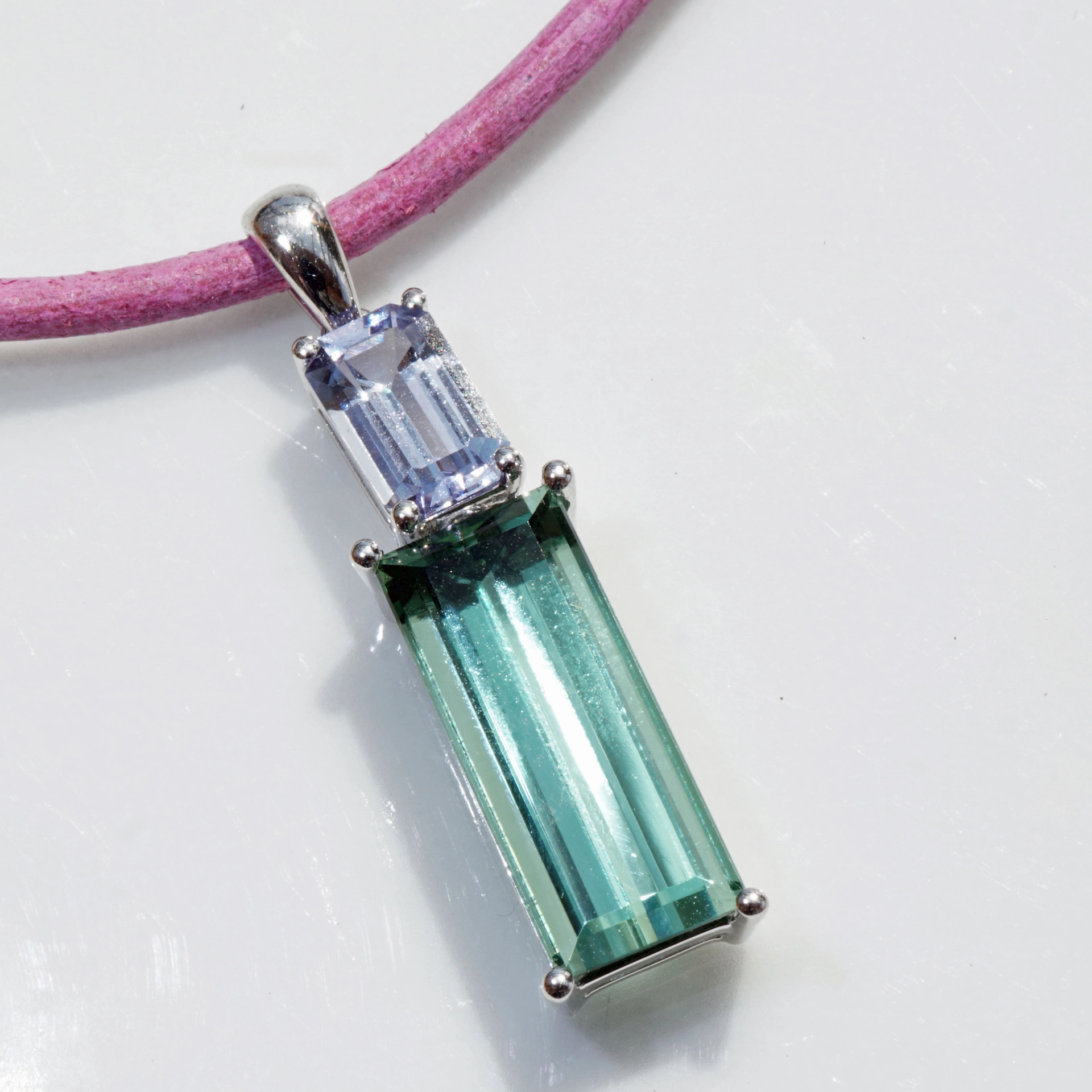 Turmalin Tansanite Brilliant Pendant...only best Colors combinated