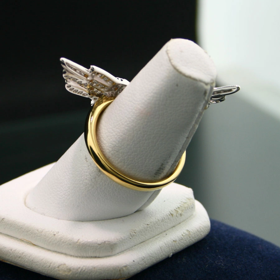 Give-me-wings-Ring-besetzt mit Brillanten-0.65 ct, 750er-Gelbgold/rhodiniert