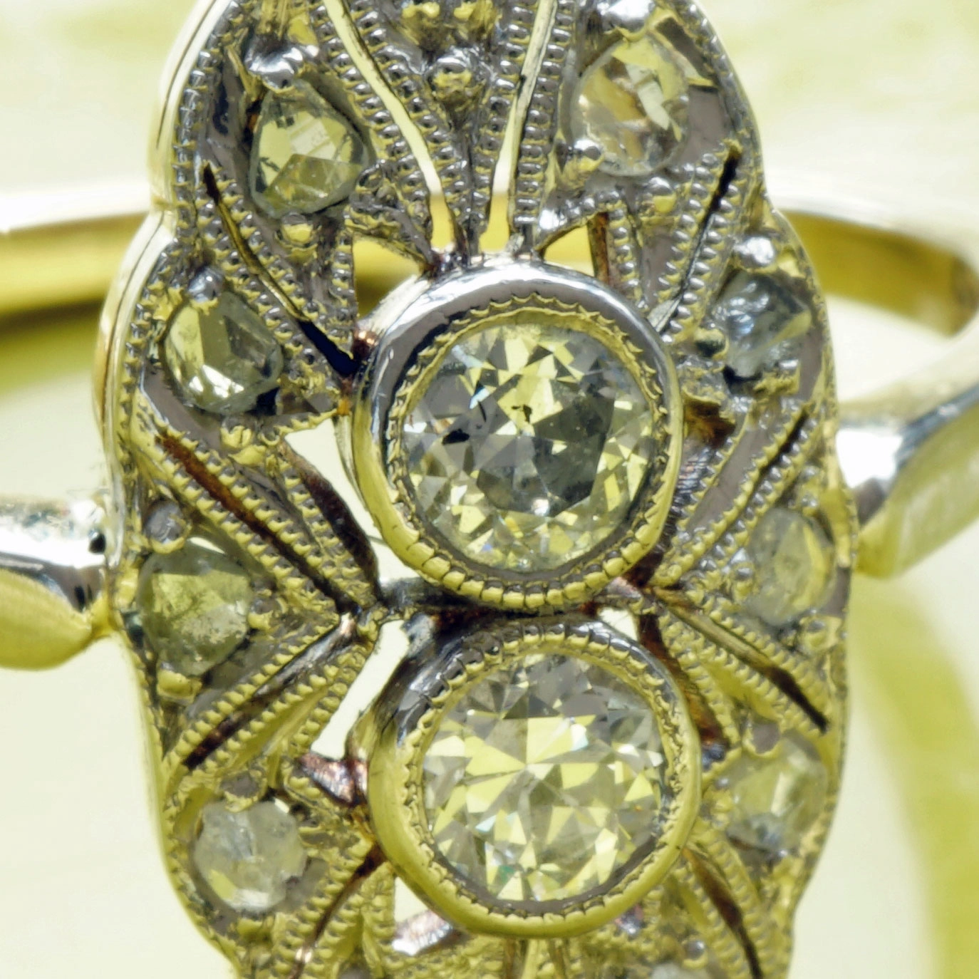 Art Deco Ring 1920-1930...Palladium and Diamonds...so elegant