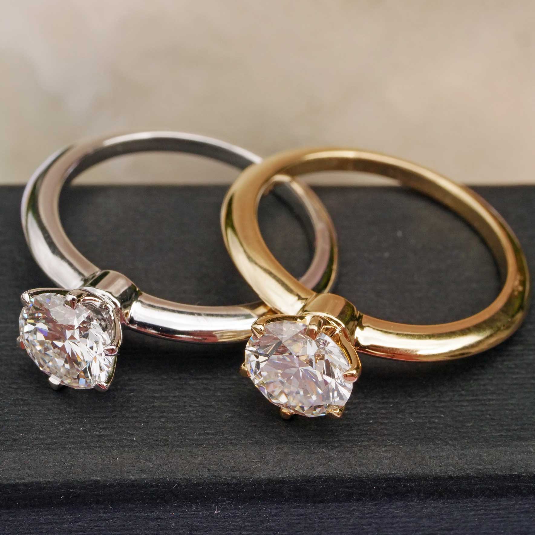 Brilliant ring 1.10ct TW VS laboratory diamonds in 585 yellow gold.... for a fraction of the price of a natural diamond
