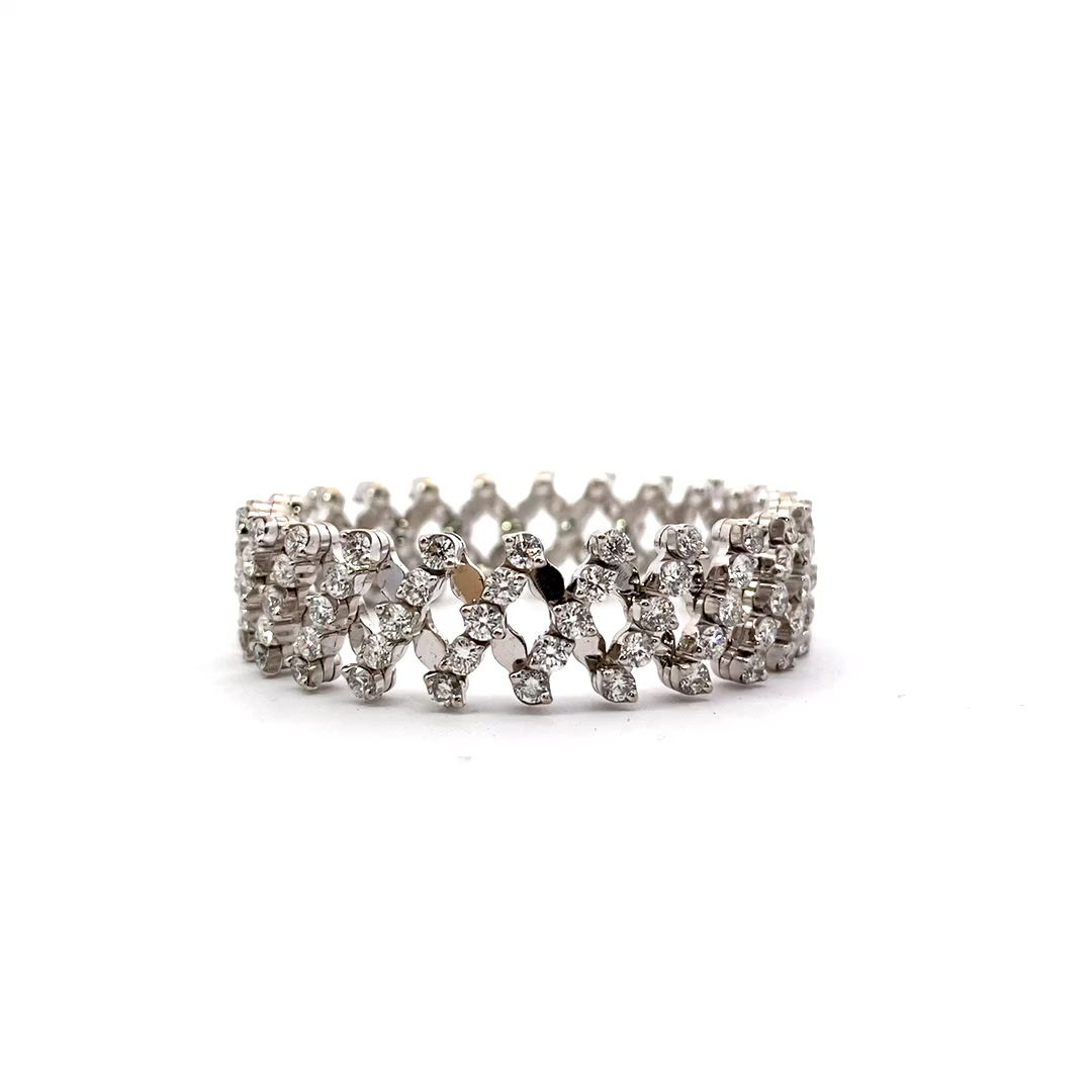 Serafino Consoli 18kt White Gold Brilliant Ring & Bracelet, 4.72ct TW VS