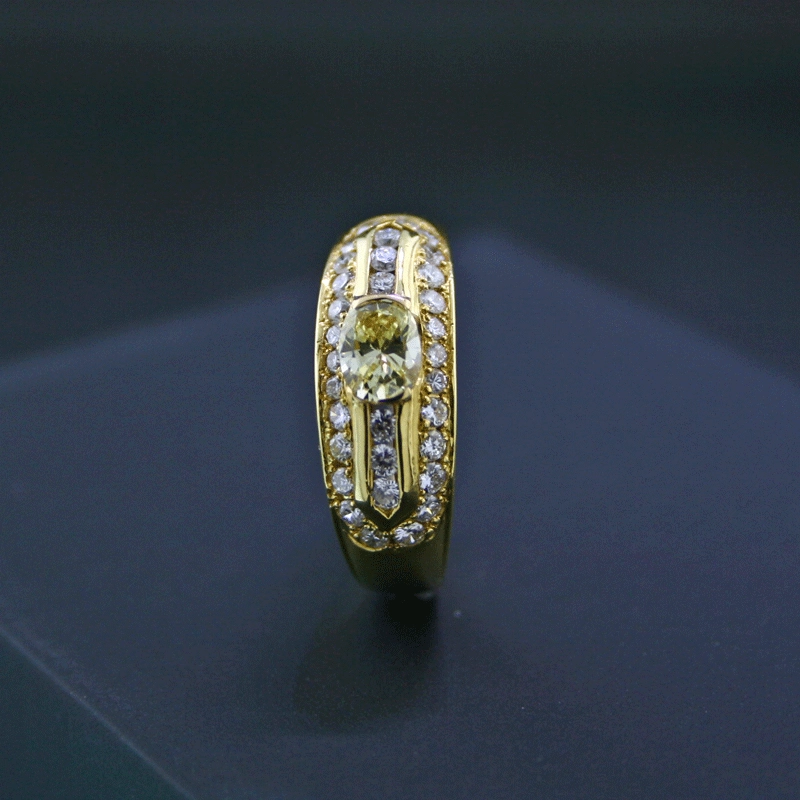Brillant-Ring, 750/-GG.