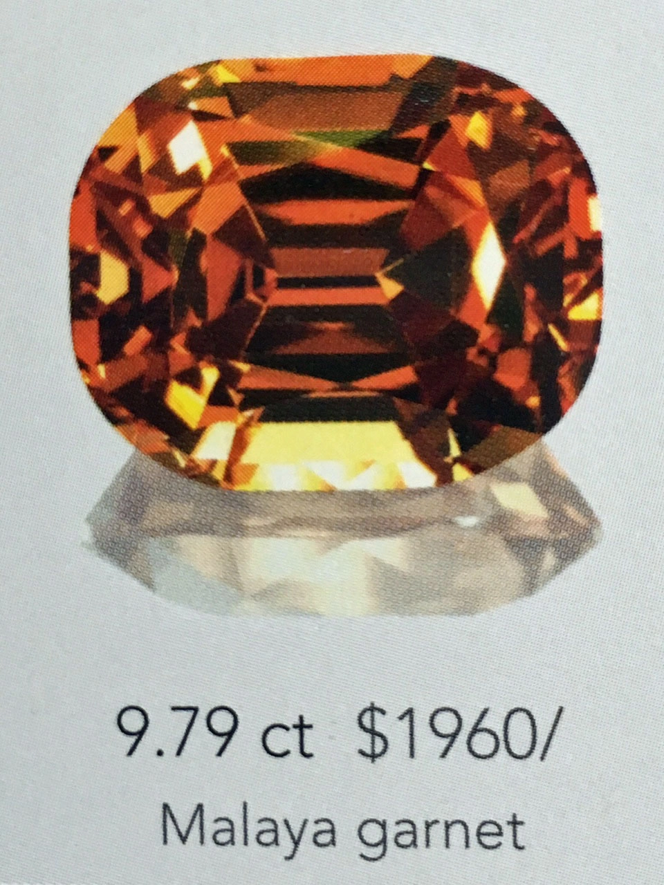 Malaya Granat Brillant Ring 4.64 ct 750er Weißgold Wow Farbe