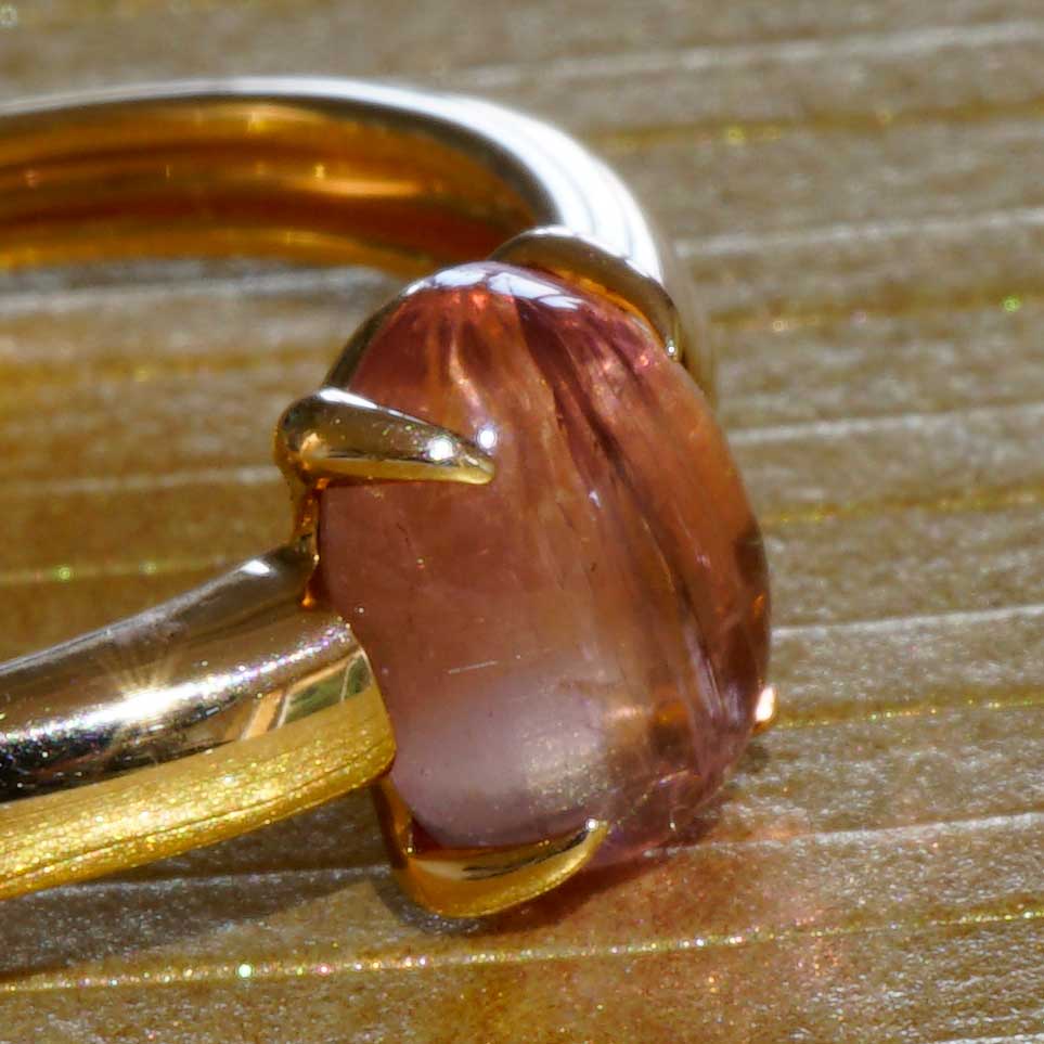 Tourmaline Ring 750 Rose Gold Pink.... sweet Temptation... made in Italy... High-Quality
