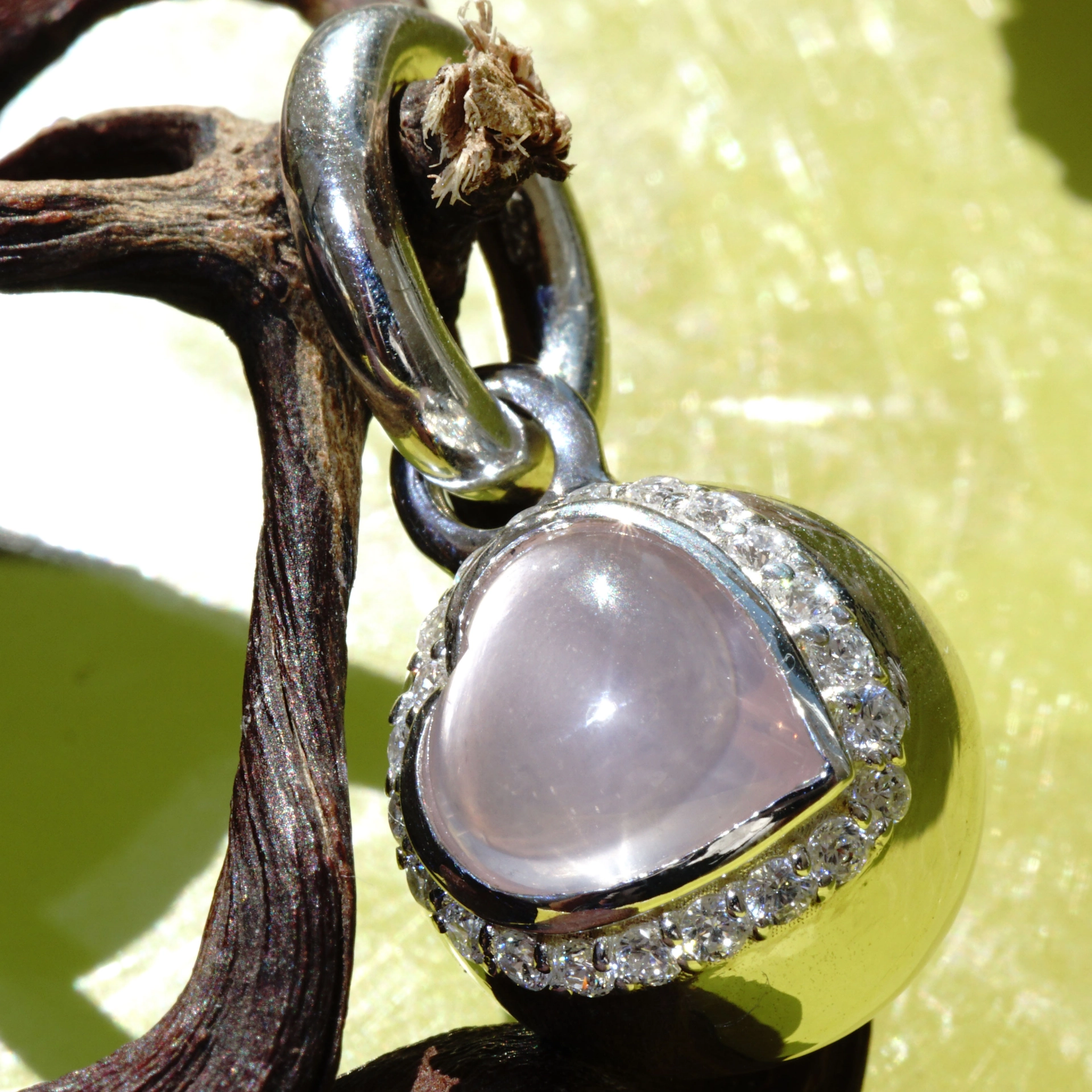The best Silver Jewelery forever....Heartball with Rose Quartz