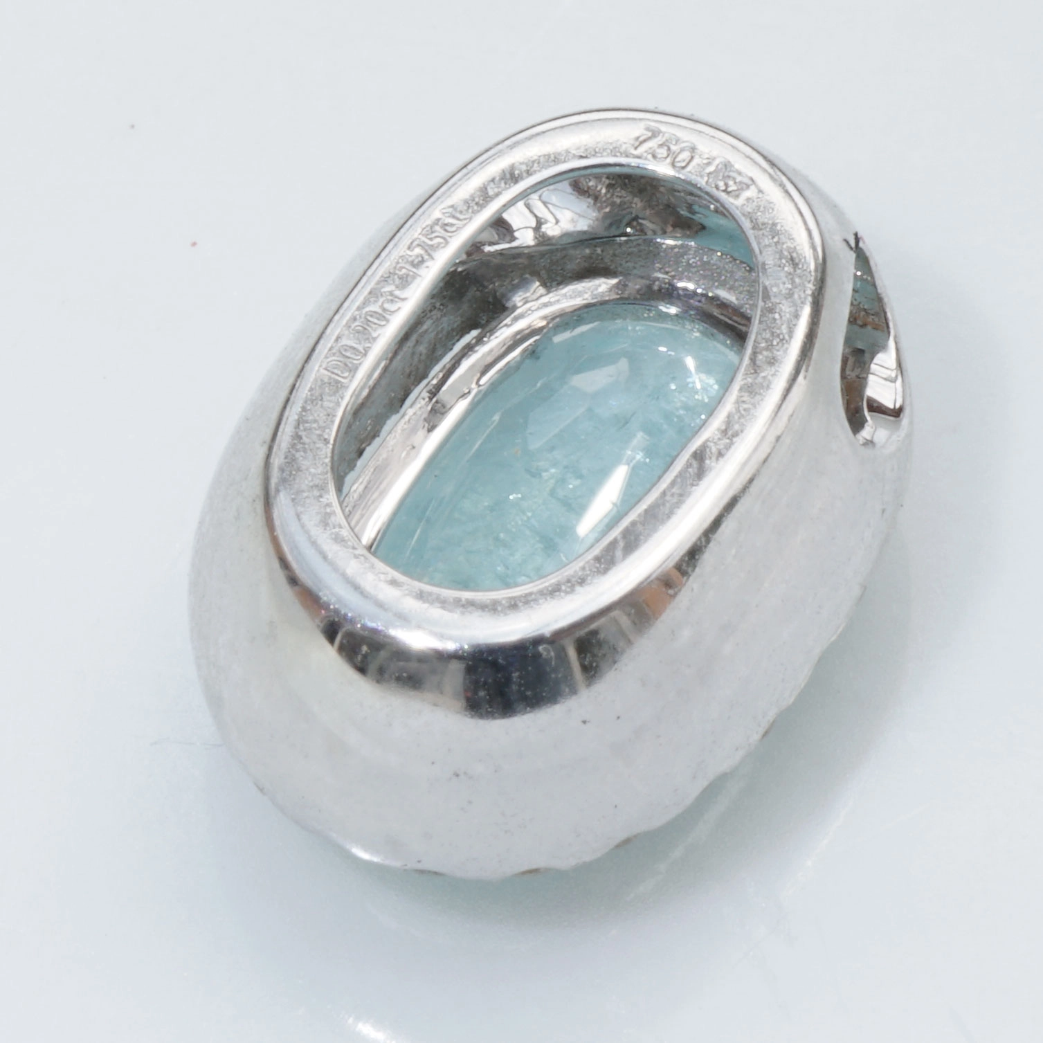 Paraiba Tourmaline Pendant 1.75 ct AAA 18 kt White Gold Brilliants 0.20 ct
