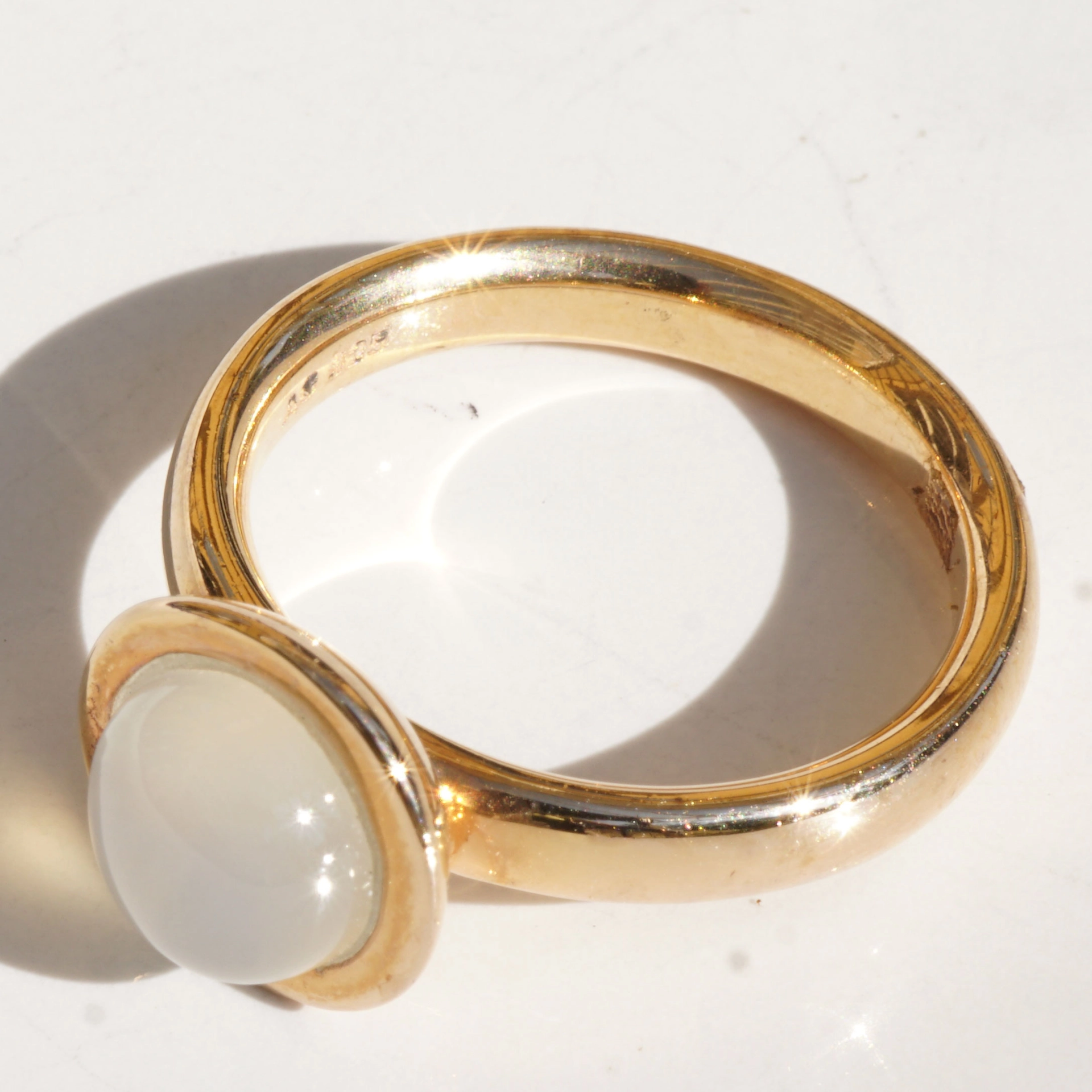 Chilango Ring Calzedony white Sterling Silver Plated