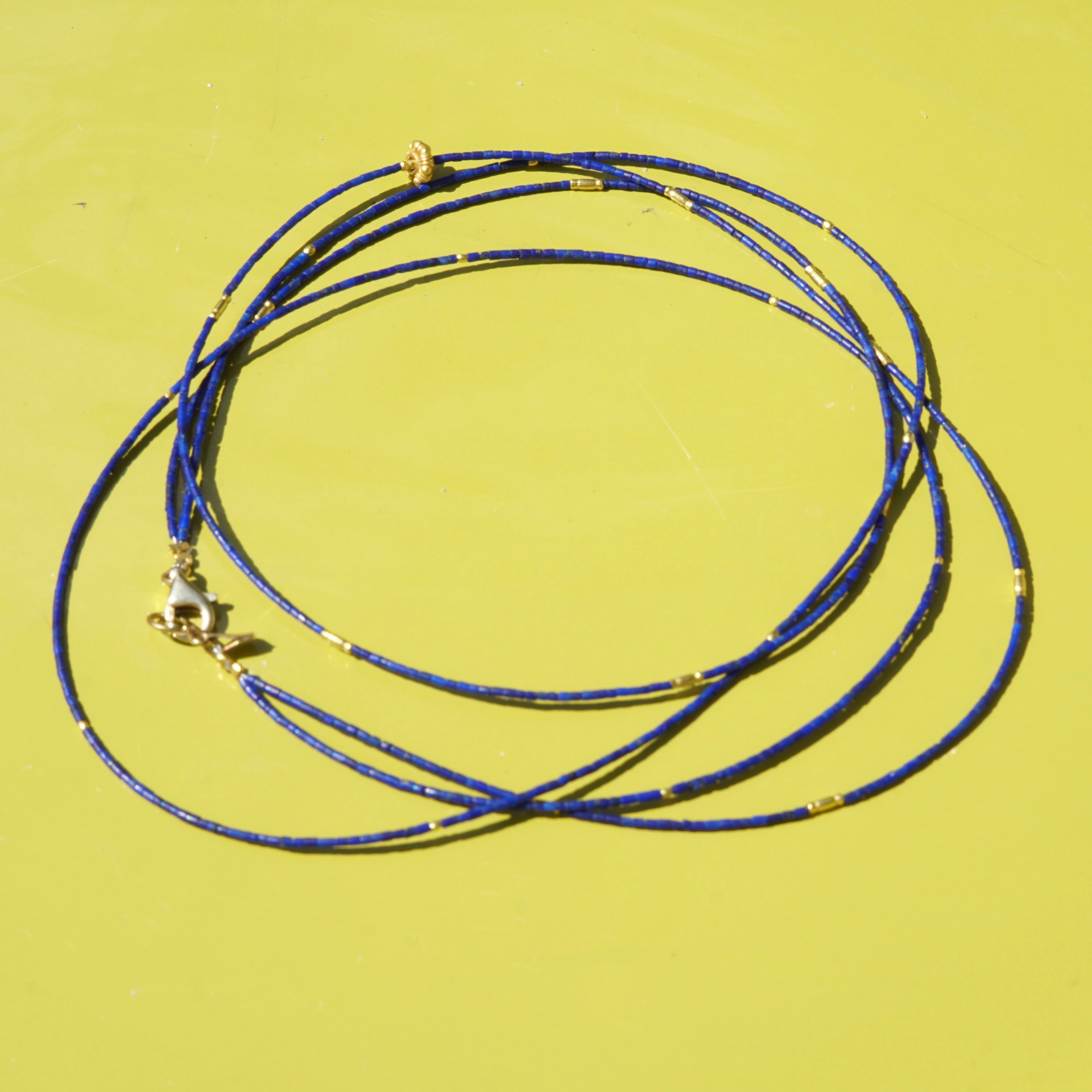 Lapis Lazuli Necklace ...out of Kleopatra´ s treasure box...with 900er fine gold