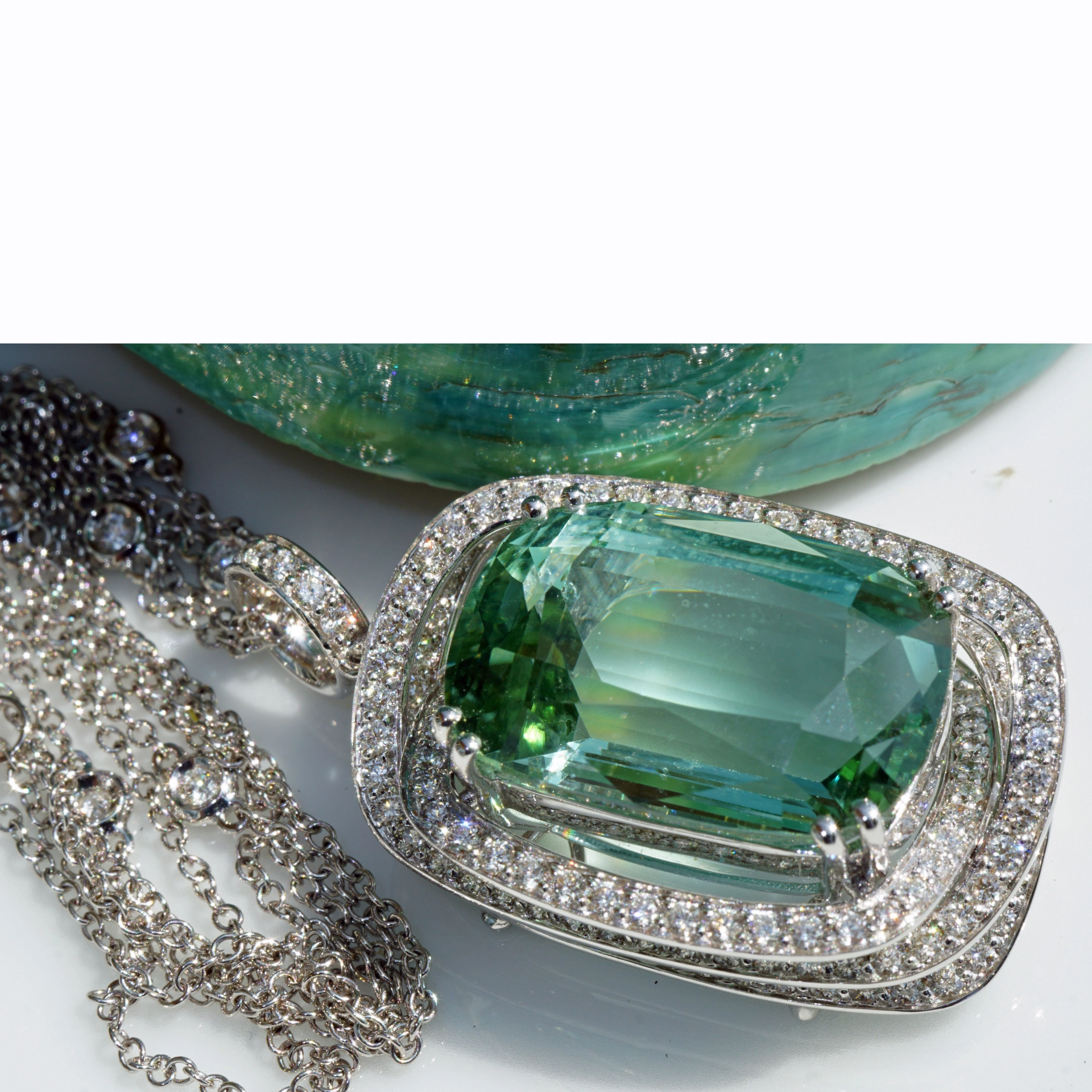 Tourmaline Seamfoam Green 21 ct Incredible Rare Mint Color 20 x 14 x 10 mm
