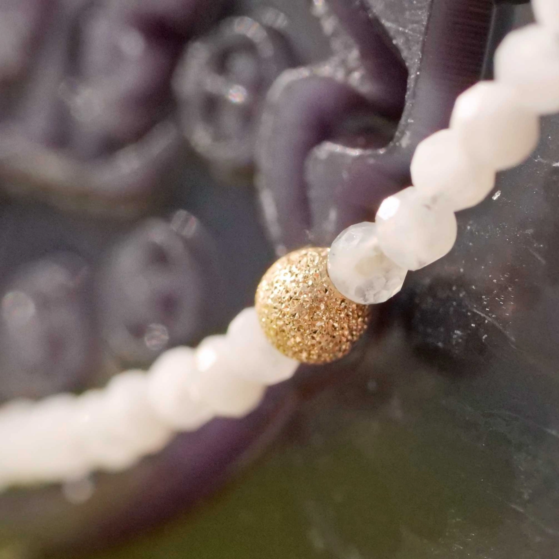 Moonstone Necklace with Balls in 585  ...so pretty this new Petit Chains
