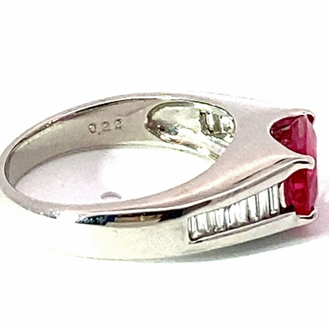 Ruby Diamond Ring Platinium....Noblest among the Noble