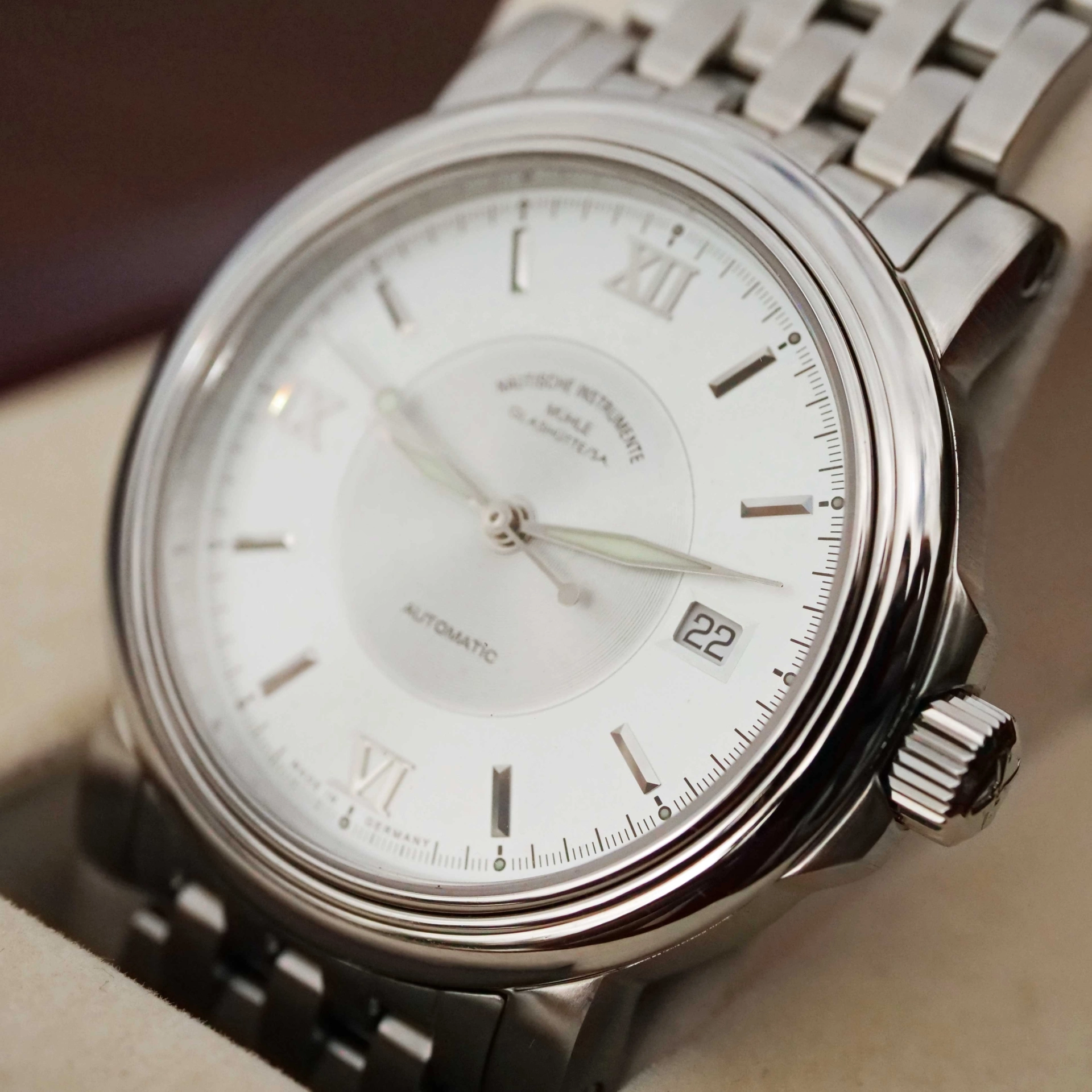 Mühle Glashütte Mercurius Men's Watch Ref. M1-24-25-600 completely overhauled 9/24